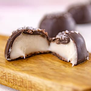 1lb Wockenfuss Candies Sea Salt Vanilla Butter Creams, Dark Chocolate