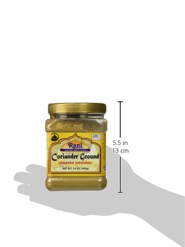 Rani Ground Coriander Powder (Indian Dhania) 14oz (400g) PET Jar - All Natural, Vegan, Gluten Friendly