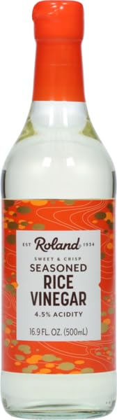 Roland Foods Seasoned Rice Vinegar, 16.9 Ounce Bottle, Pack of 1