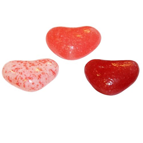 3 lb Red Jelly Candy Hearts (Cherry, Strawberry, and Berry Flavors) - Bulk Bag