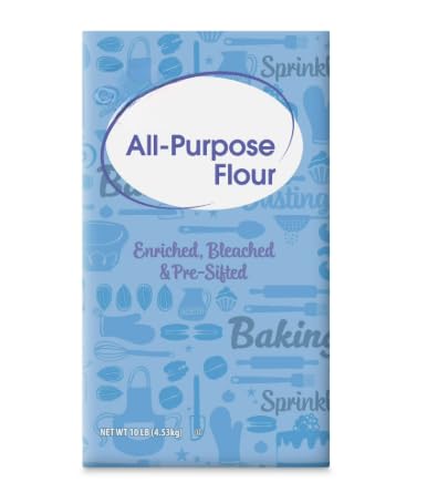 Generic All-Purpose Wheat Flour, 10 Pound Bag Fine Milled Baking Flour for Bread,