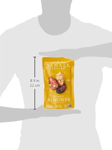 Sahale Snacks Honey Almonds Glazed Mix - 4 oz., Pack of 1, Gluten-Free Nut Snacks