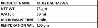 Store 55g KDI Moong Dal Halwa, Ready to Eat, Organic USDA Certified, Freeze Dried Indian Sweet, Fully Cooked