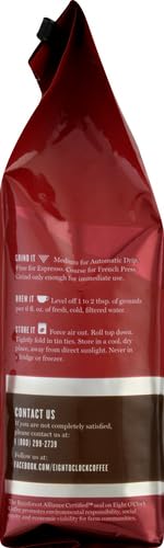 Eight O'Clock Coffee 100% Colombian Peaks Whole Bean Coffee, Medium Roast, 11 Ounce (Pack of 1) - Rich, Winey, Full