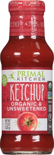 11.3 oz (Pack 2) Primal Kitchen, Organic Unsweetened Ketchup