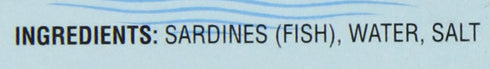 3.75 (Pack 12) Ocean Prince Sardines in Water, Ounce Cans