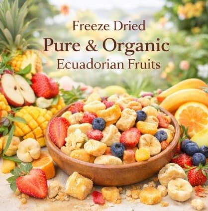 Generic Freeze Dried Fruit Mix, Organic Ecuadorian Fruits, Pure Natural Healthy Snack, No Sugar Added