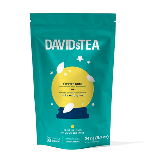 DAVIDsTEA Forever Nuts Herbal Tea Caffeine-Free Tea Bags with Apple, Almond &