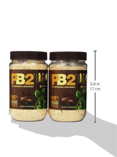 PB2 16 (Pack 2) Bell Plantation Powdered Peanut Butter with Premium Chocolate, Ounce