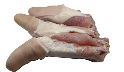 Amba's Quality Cured Products 16oz (1lb) Pack Raw Cured Pork Tails, Net Weight Vacuum Bag, Great For Jamaican Stew Peas