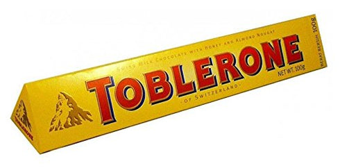 12 100 TOBLERONE SWISS MILK CHOCOLATE WITH HONEY AND ALMOND NOUGAT X G BARS