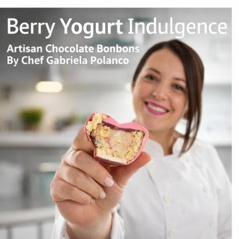 Generic Berry Yogurt Indulgence - By Chef Gabriela Polanco Handcrafted Artisan Chocolate Bonbons, Multicolored