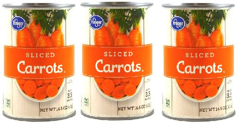 Generic Sliced Carrots (Pack Of 3 Cans) 14.5 oz. Each