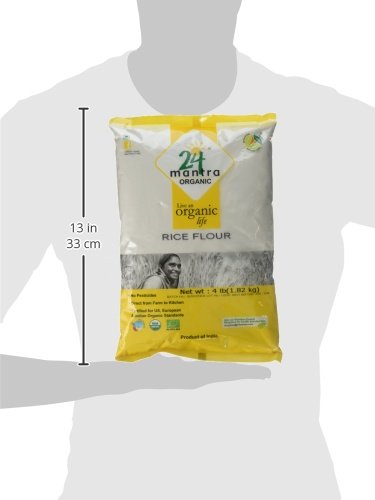 24 Mantra Organic 4 lb, (Packaging Rice Flour White May Vary)