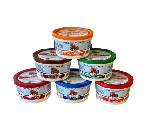 8oz Shelf-Stable Cheese Spread Gourmet Sharp Cheddar Spreadable Cheese for Crackers, Chips & Pretzels, Creamy Cheese