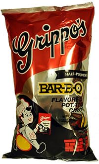 Grippo's BBQ Potato Chips | 8 Ounce Bag (Pack of 3) |