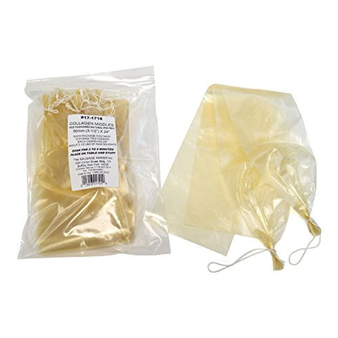 The Sausage Maker - Collagen Sausage Casings, 90mm (3 1/2") x 24",