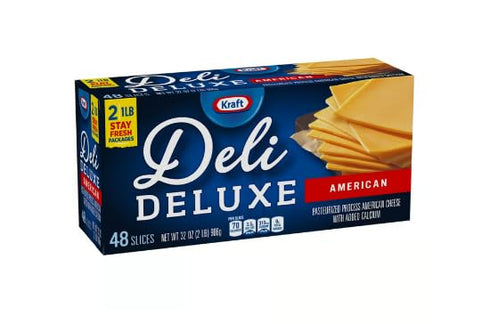 Kraft Heinz 48 2LB Kraft Deli Deluxe American Cheese Slices, ct