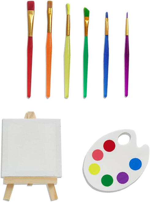 Art Paint Cake Topper, Paint Brush Canvases Palette Cake Decor for Artist Themed Celebrations