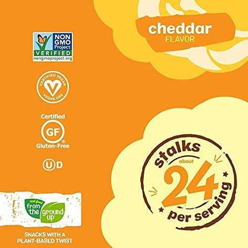 6 Count, 4oz Real Food From The Ground Cauliflower Stalks - Bags (Cheddar)