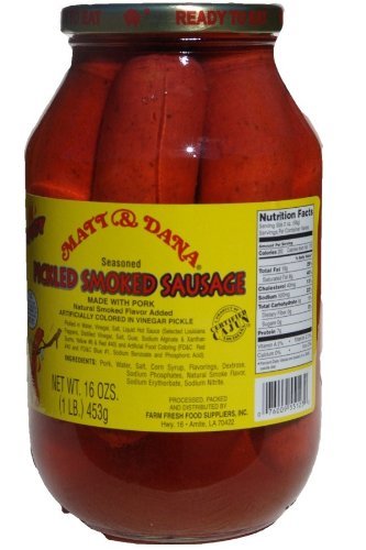 Matt & Dana Spicy Pickled Smoked Sausage - (Two Quart Size Jars) by