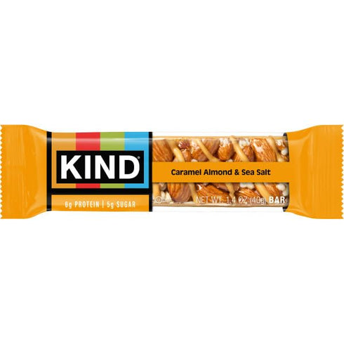 6g 12 Count KIND Healthy Snacks Bars, Caramel Almond & Sea Salt, Gluten Free, Low Sugar, High Fiber Snacks, Protein