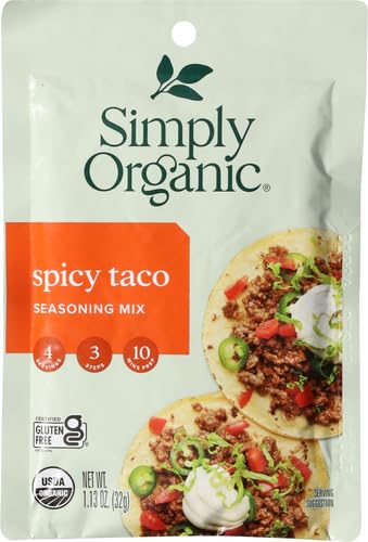 Simply Organic Spicy Taco Season Mix, 1.13 oz