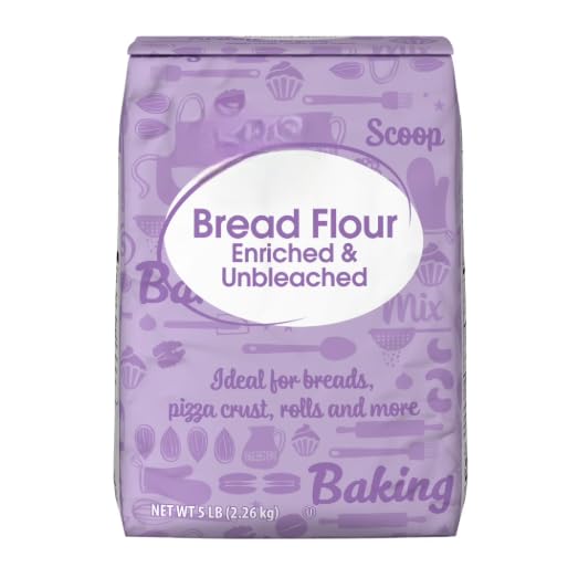 Generic Premium Unbleached Enriched Bread Flour 5 lb Bag, High-Protein Perfect for Artisan