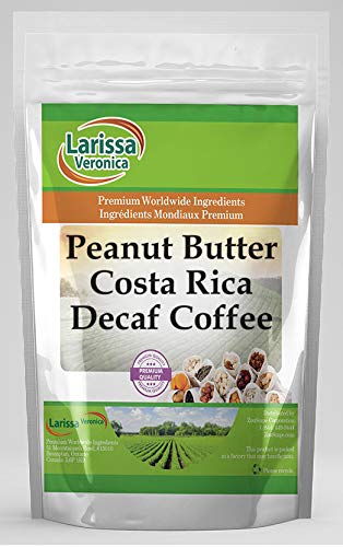 Larissa Veronica Peanut Butter Costa Rica Decaf Coffee (Gourmet, Naturally Flavored, Whole Coffee Beans)