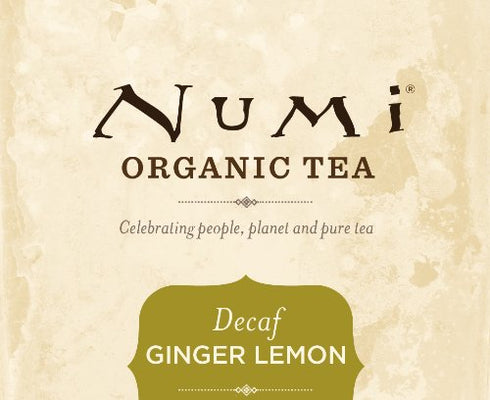 16 Count (Pack 3) (Packaging Numi Organic Tea Decaf Ginger Lemon, Box of Tea Bags of Decaf Green Tea May Vary)