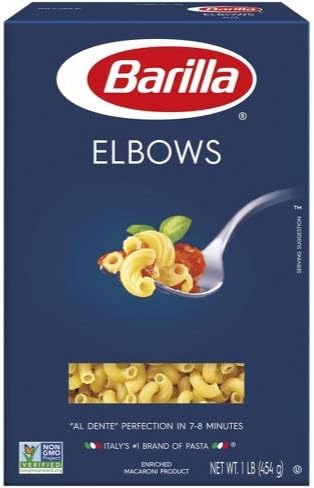 Pasta Barilla 8 Count Elbows , (Pack of 8)