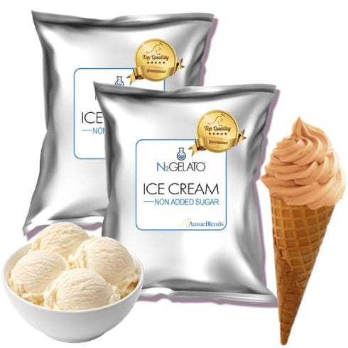 AussieBlends No Added Sugar Ice Cream Mix For Soft Serve, Milkshakes, Sundaes,