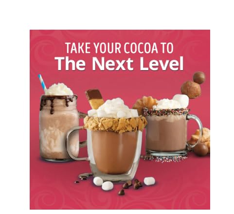 Generic 4 12.8 oz Holiday Hot Cocoa Bar Kit, Jars with Cocoa Mix, Peppermint Crunch, Dark Chocolate Mix, Mini