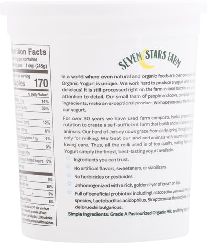 Seven Stars Bakery 32 oz (frozen) Seven Stars Dairy Yogurt, Plain