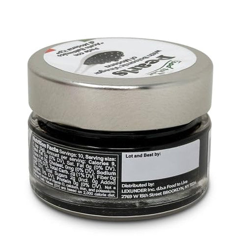 50g (Pack 2) Food to Live Black Pearls with Balsamic Vinegar of Modena, Authentic Italian Aceto Balsamico Black Caviar