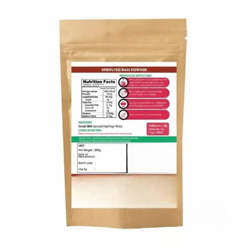 Generic 100% -200 Sprouted Ragi Flour (Madua/Nachni aata)| Natural | Fibre, Protein and Iron Rich Healthy Meal