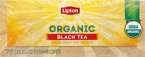 5.9 oz 72 Count Lipton Tea Bags For a Iced or Hot Tea Organic Black Tea Iced or Hot Tea that Can Help Support a Healthy