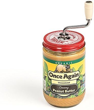 Grandpa Witmer’s Old Fashioned Mess-Free Nut Butter Mixer, Natural Peanut Butter, Made in America, Fits 16-Ounce Jars