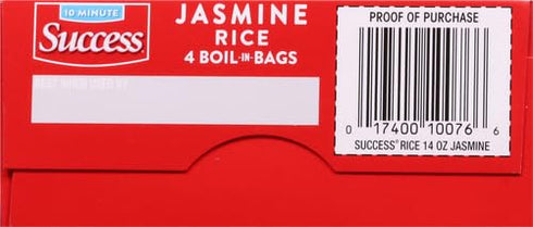 14-Ounce Success Boil-in-Bag Rice, Thai Jasmine Rice, Quick Rice Meals, Box