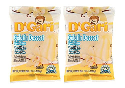 D'Gari Gelatinas | Gelatins (Vanilla, 2 Pack)