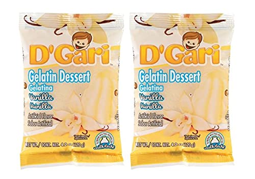 D'Gari Gelatinas | Gelatins (Vanilla, 2 Pack)