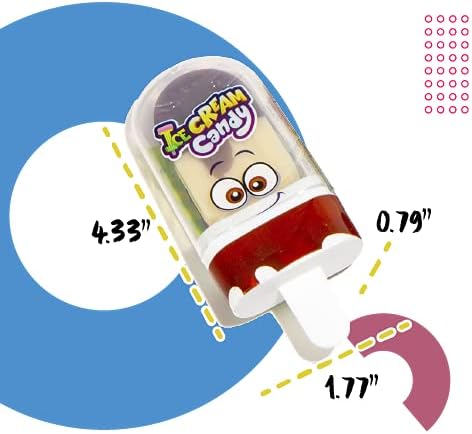 16 Raindrop Ice Cream Candy - Piece Display