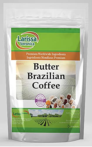 Larissa Veronica Butter Brazilian Coffee (Gourmet, Naturally Flavored, Whole Coffee Beans) (4 oz, ZIN:
