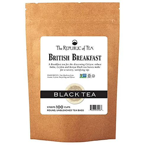 The Republic of Tea - British Breakfast Black Tea Super Refill, 100