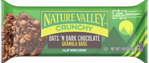 (Pack 5) Nature Valley Oat's 'n Dark Chocolate Granola Bar, Single