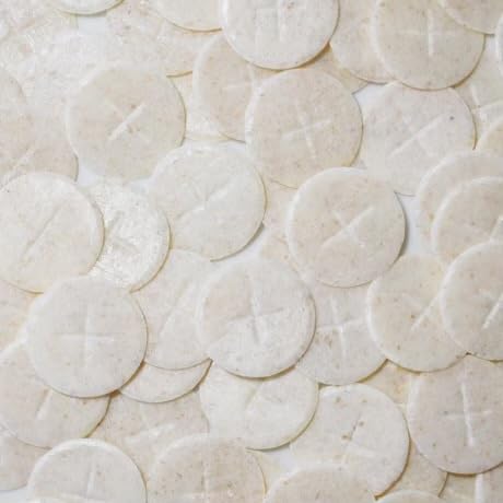 JWG Industries Altar Bread 1 3/8" White Cross Design 100 Communion Hosts