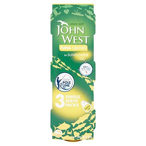 John West Tuna Chunks in Sunflower Oil 3 x 80g