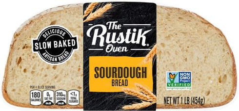 The Rustik Oven 16 Oz Sourdough Bread, Bread Free From Artificial Colors and Flavors, Loaf
