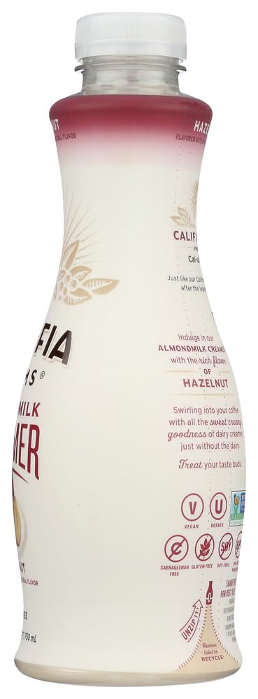25.4 6 Califia Farms Hazelnut Almondmilk Creamer, Fluid Ounce -- per case.