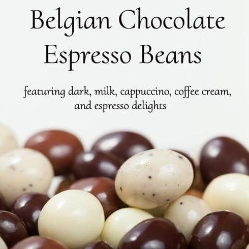 1 lb 5 ANDY ANAND CHOCOLATIER Chocolate Covered Espresso Coffee Beans Assorted Flavors, Gourmet Belgian Chocolate